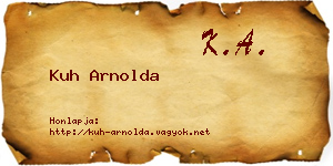 Kuh Arnolda névjegykártya